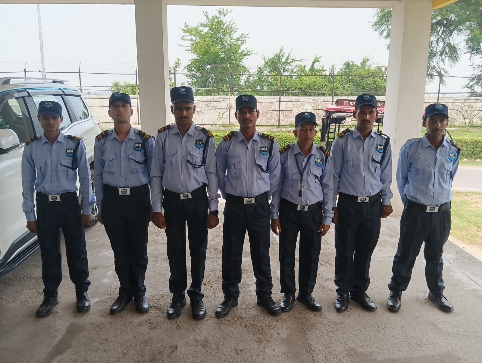 Best Guard Force security personnel lined up on duty